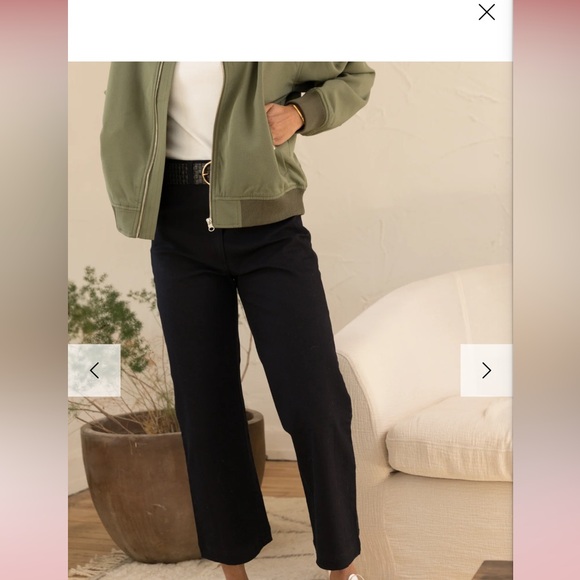 NWT Able Black Francis Crop Wide Leg Pant.  Size 4 - Picture 2 of 5